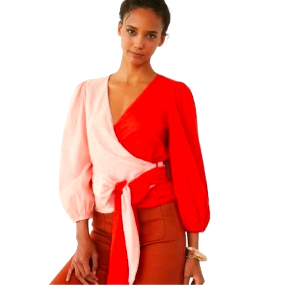 NWT Farm Rio Wrap Blouse Top - Picture 1 of 3